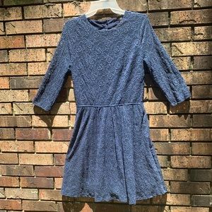 Navy Blue Lace Dress